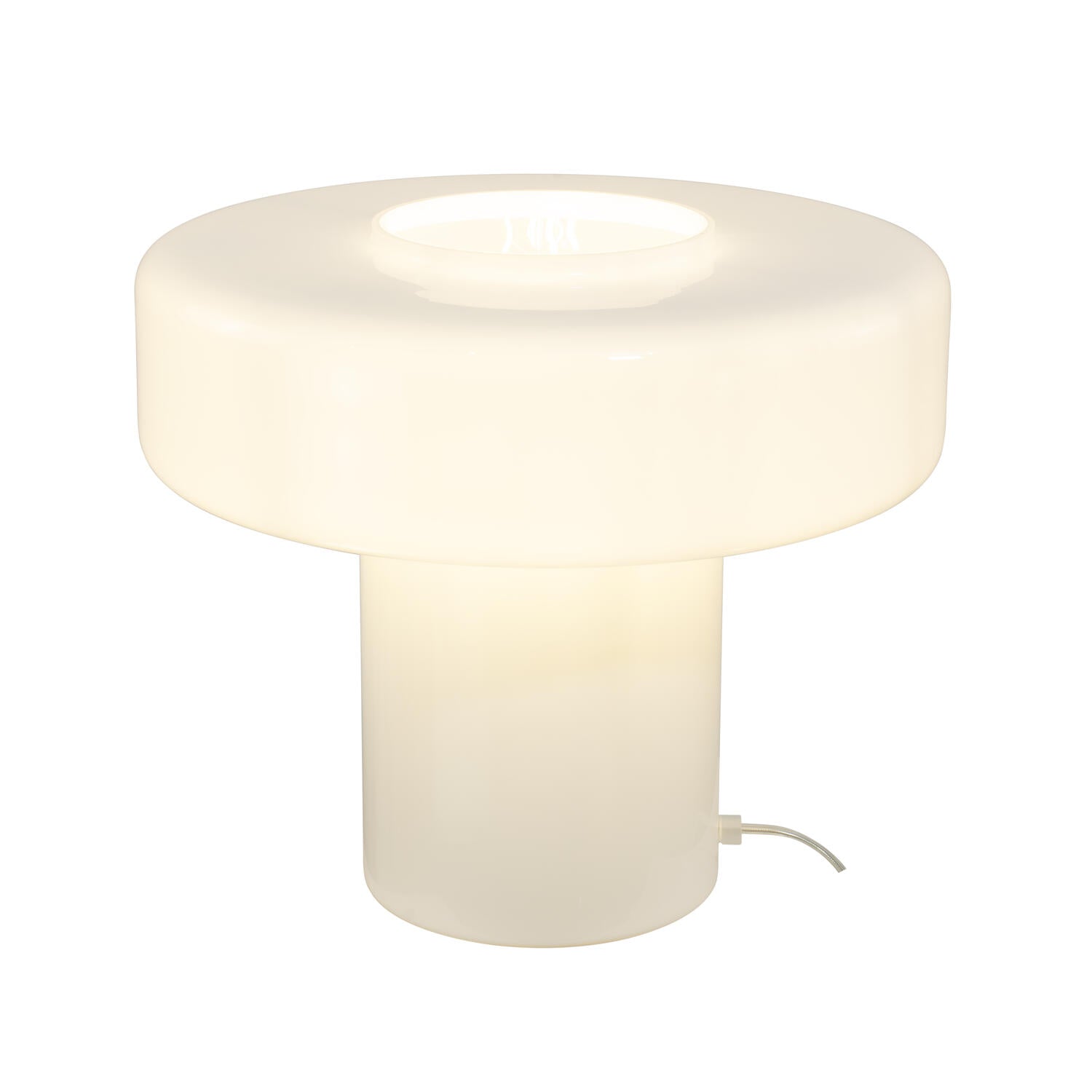 Foza Maxi bordlampe, H29,5 cm - hvidt glas